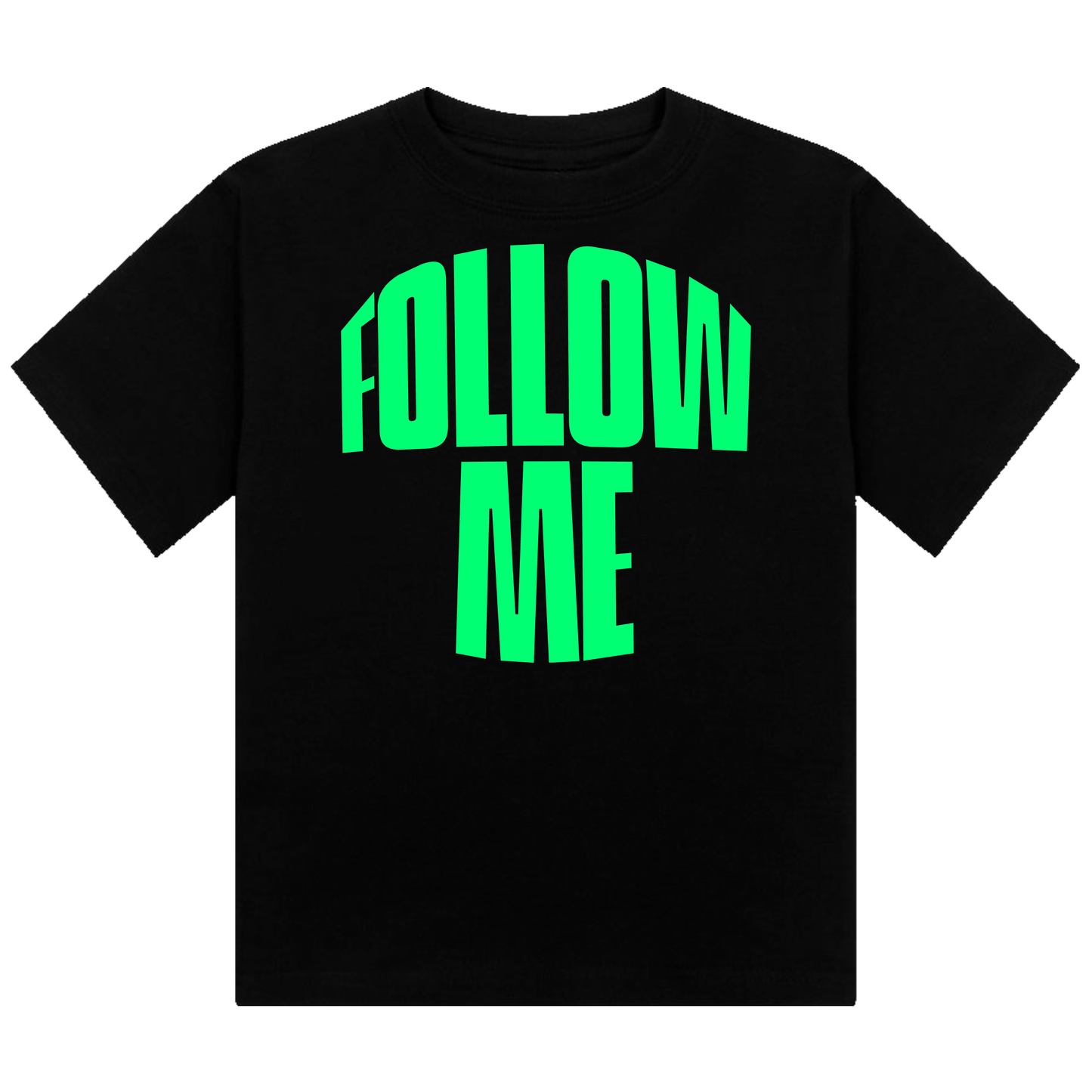 Follow Me  Neon UV Reactive Cropped Tshirt