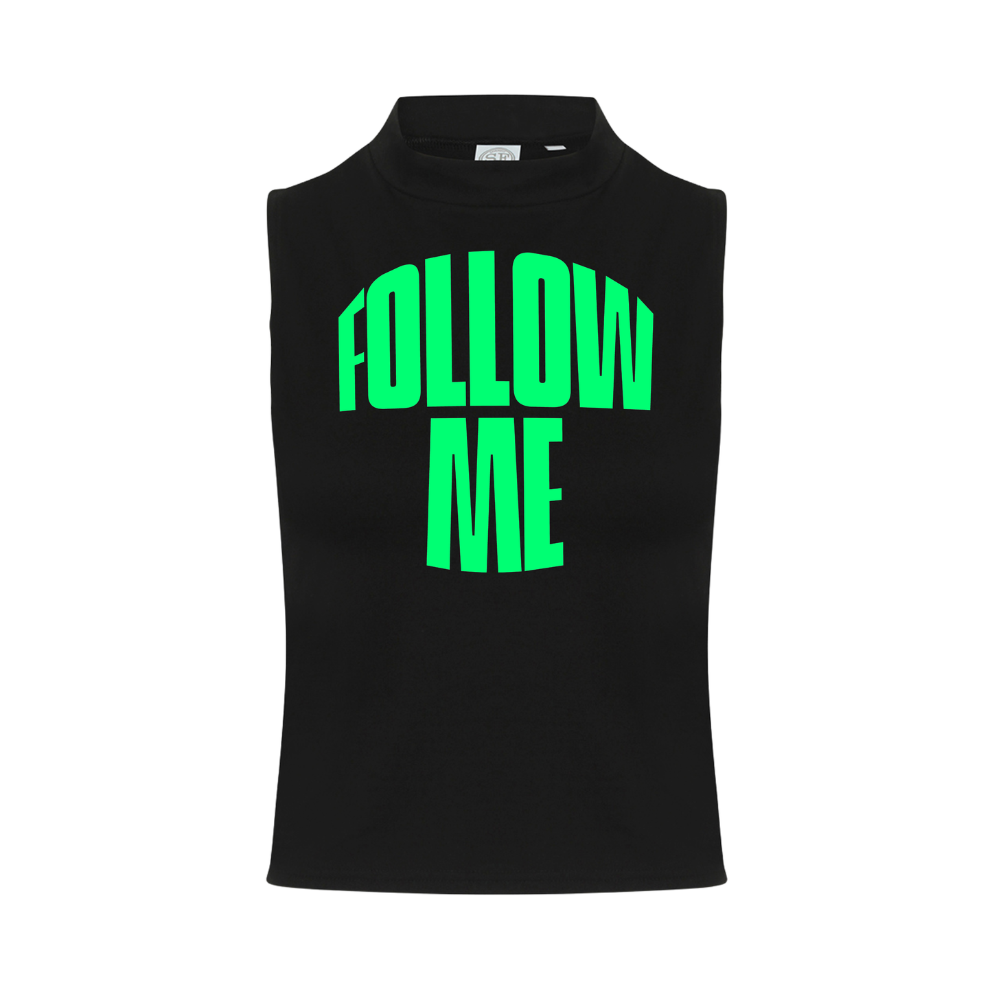 Follow me Neon UV Reactive Sleeveless Crop