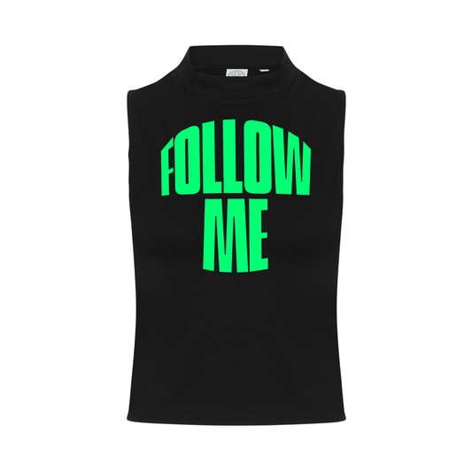 Follow me Neon UV Reactive Sleeveless Crop