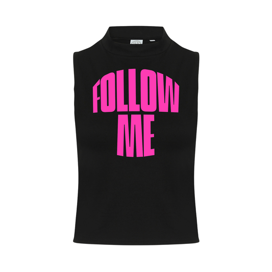Follow me Neon UV Reactive Sleeveless Crop