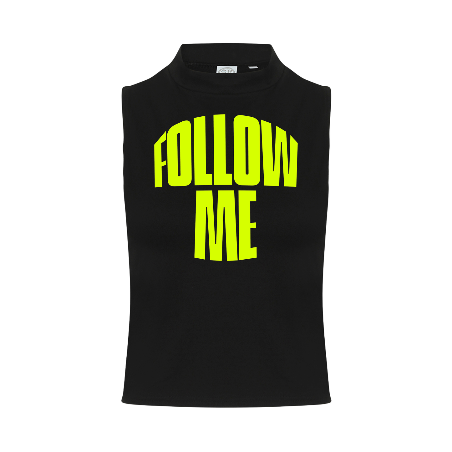 Follow me Neon UV Reactive Sleeveless Crop