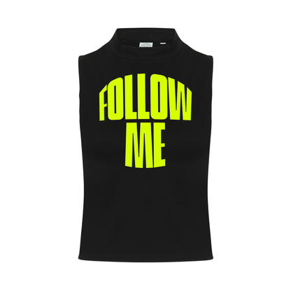Follow me Neon UV Reactive Sleeveless Crop
