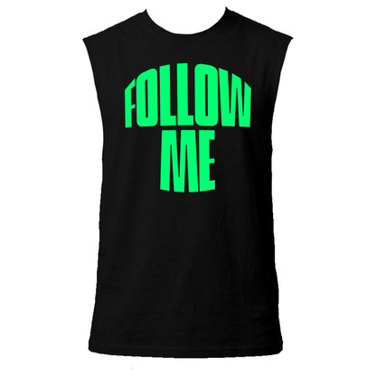 Follow Me Neon UV Reactive Sleeveless Tshirt