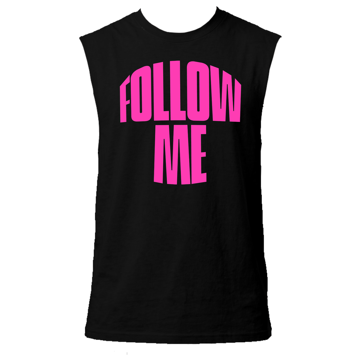 Follow Me Neon UV Reactive Sleeveless Tshirt