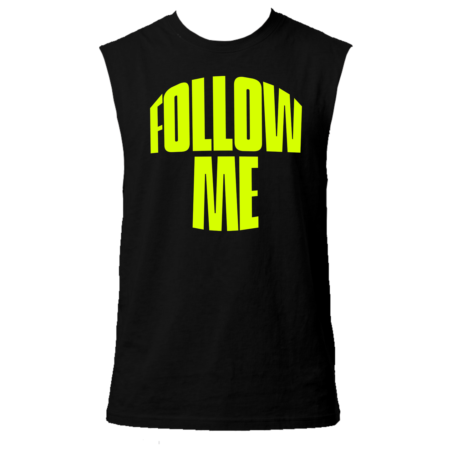 Follow Me Neon UV Reactive Sleeveless Tshirt