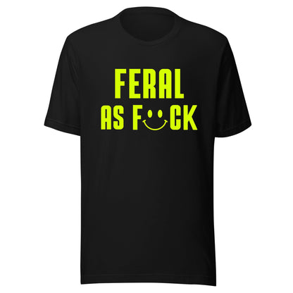 Feral As F#ck Neon UV Reactive Classic Short Sleeved Tshirt