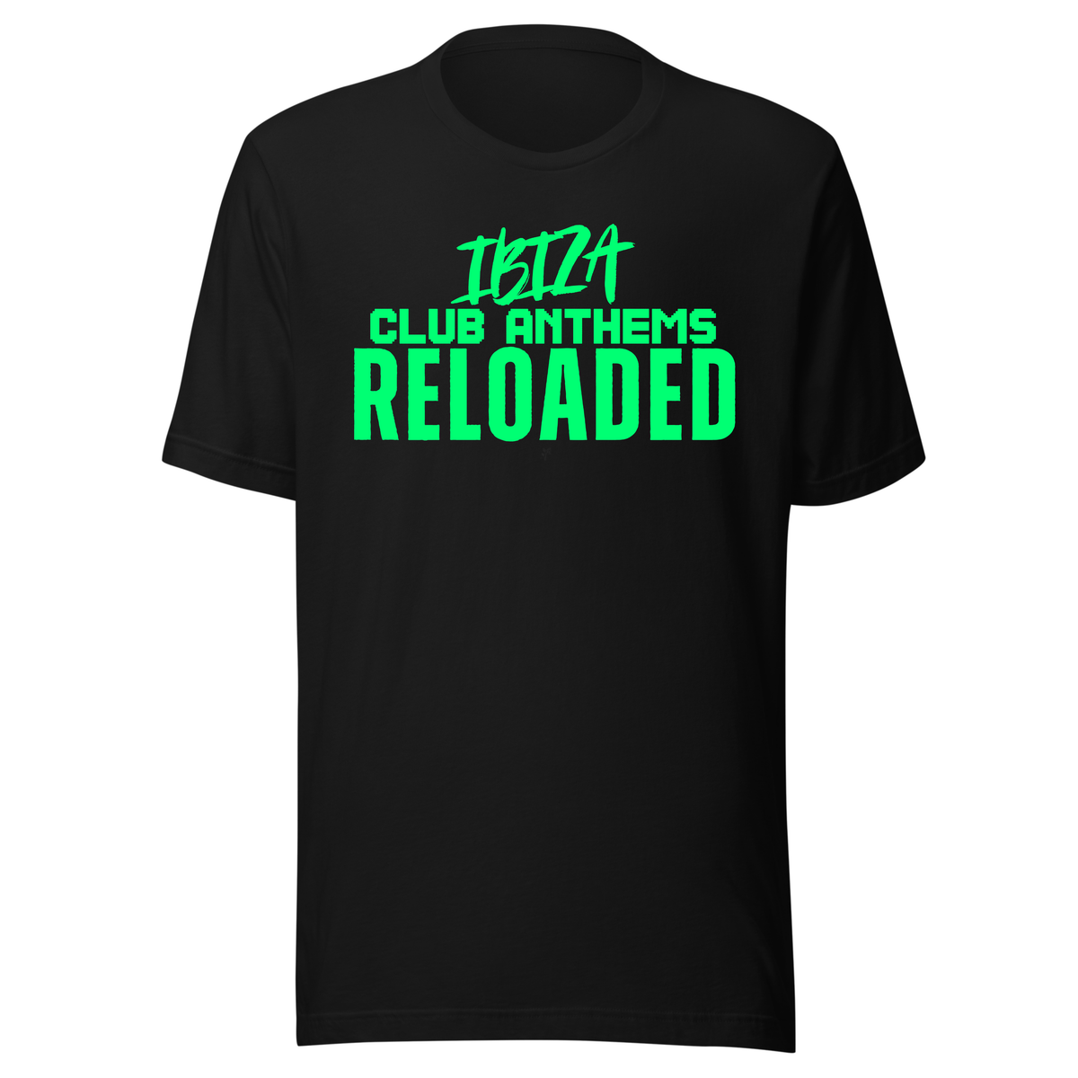 Ibiza Club Anthems Neon UV Reactive Logo Classic Short Sleeved Tshirt