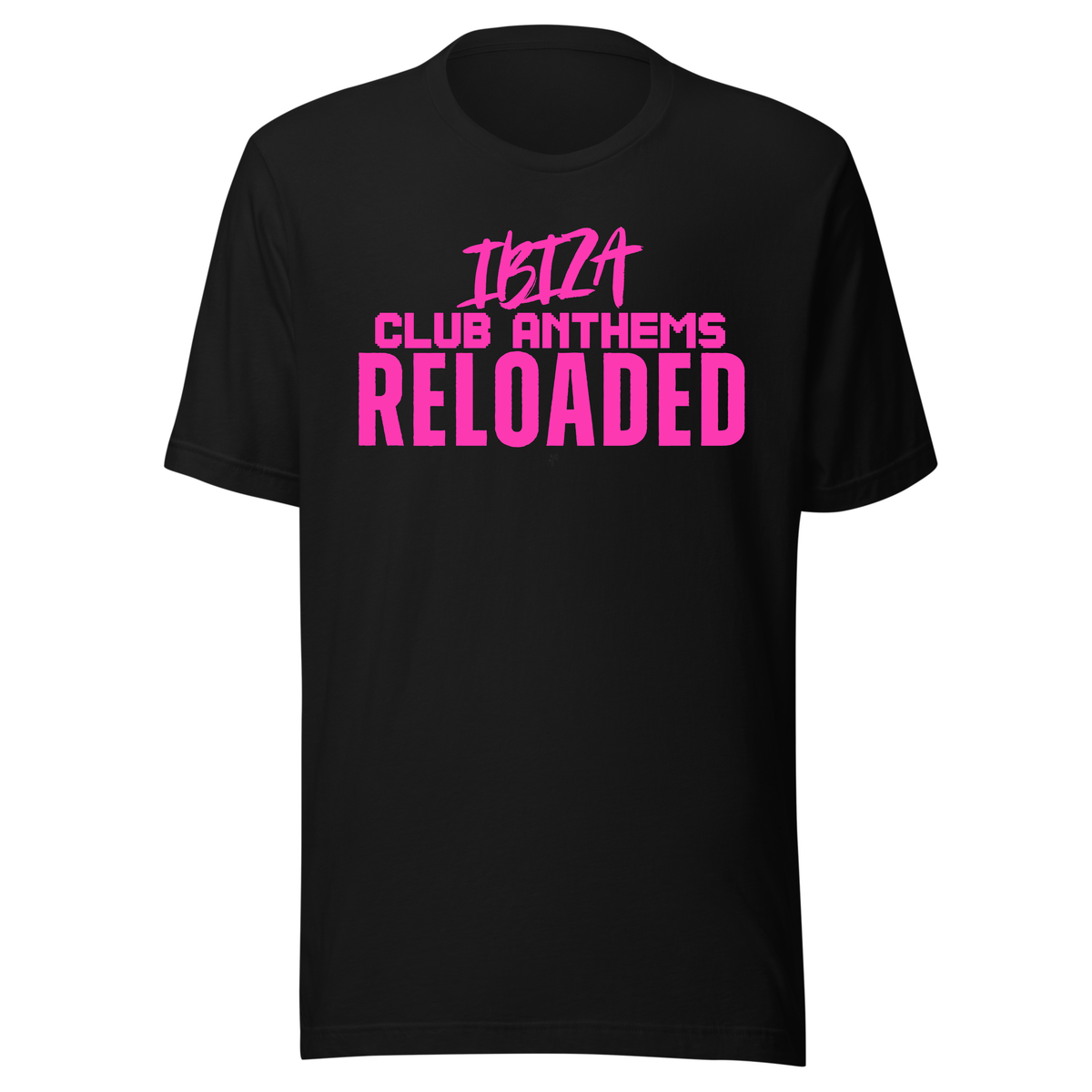 Ibiza Club Anthems Neon UV Reactive Logo Classic Short Sleeved Tshirt