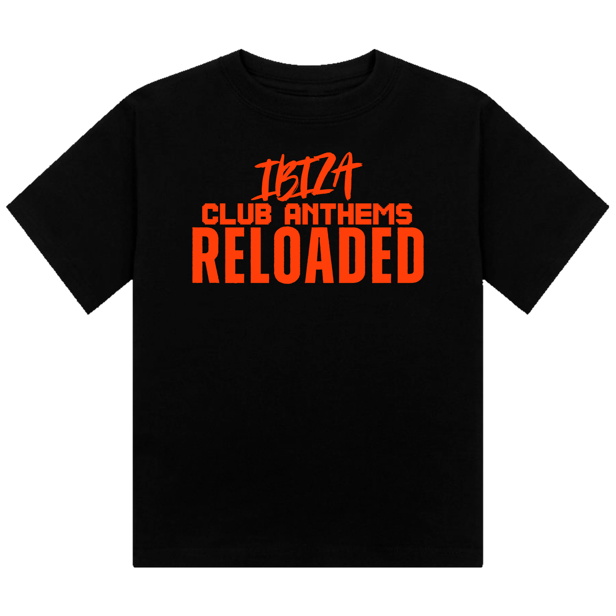 Ibiza Club Anthems Neon UV Reactive Cropped Tshirt