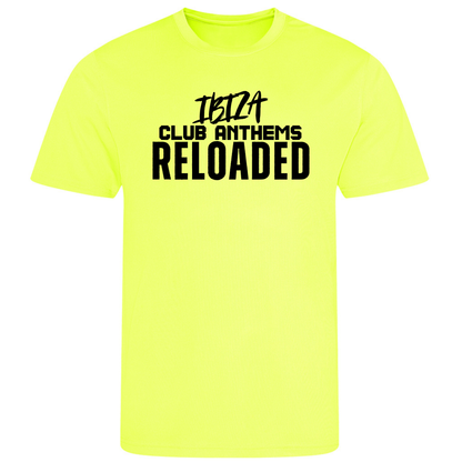Ibiza Club Anthems Neon UV Reactive Performance Short Sleeved Tshirt
