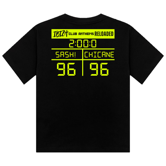 Ibiza Club Anthems Sash! or Chicane Backprint Neon UV Reactive Cropped Tshirt