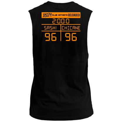 Ibiza Club Anthems Sash! or Chicane Backprint  Neon UV Reactive Sleeveless Tshirt