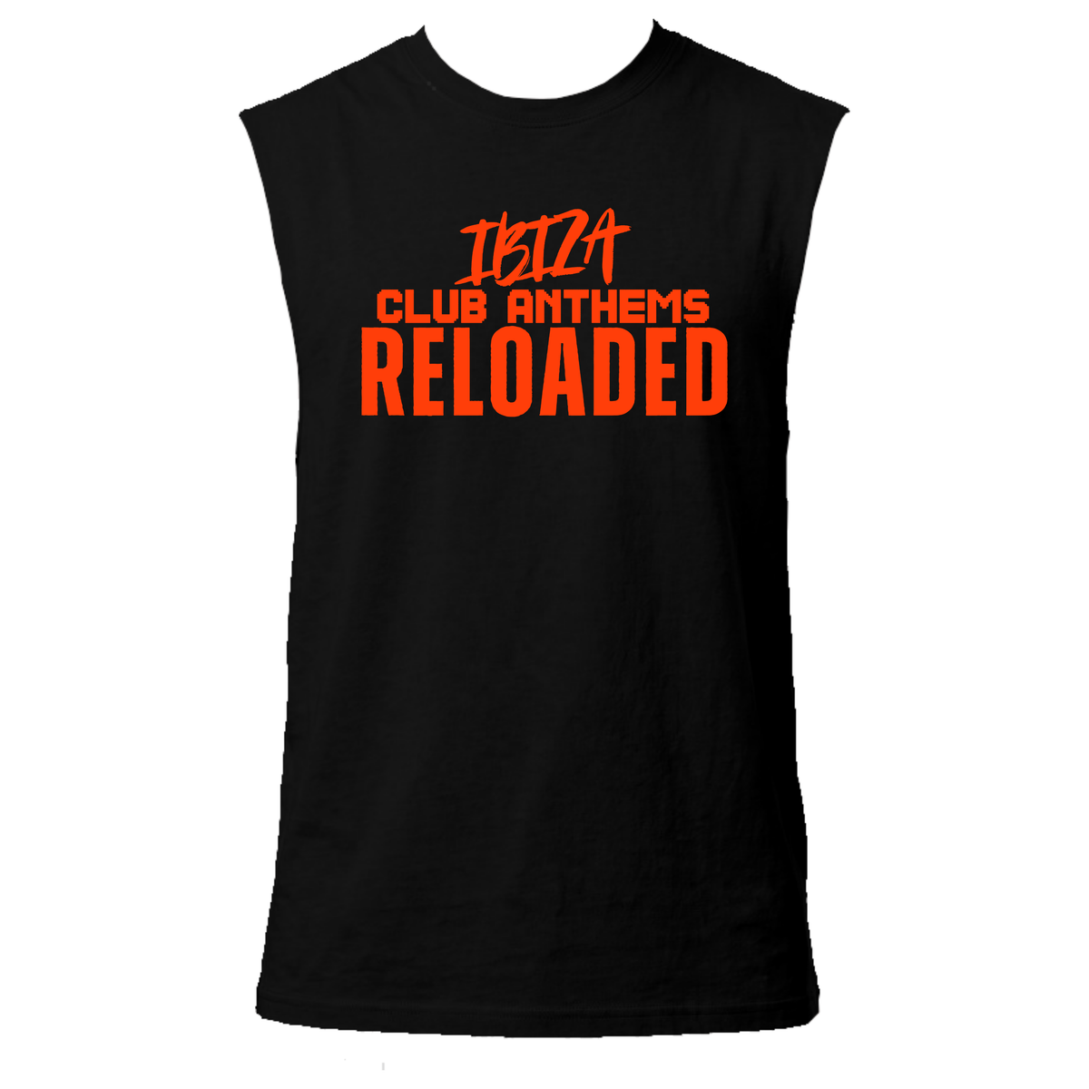 Ibiza Club Anthems Neon UV Reactive Sleeveless Tshirt