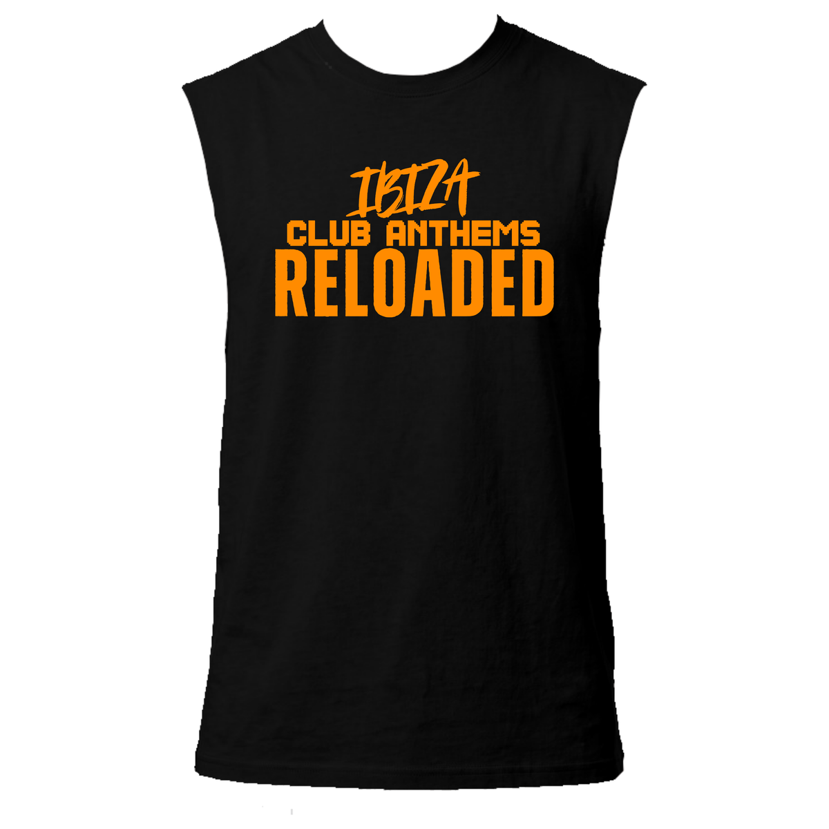 Ibiza Club Anthems Neon UV Reactive Sleeveless Tshirt