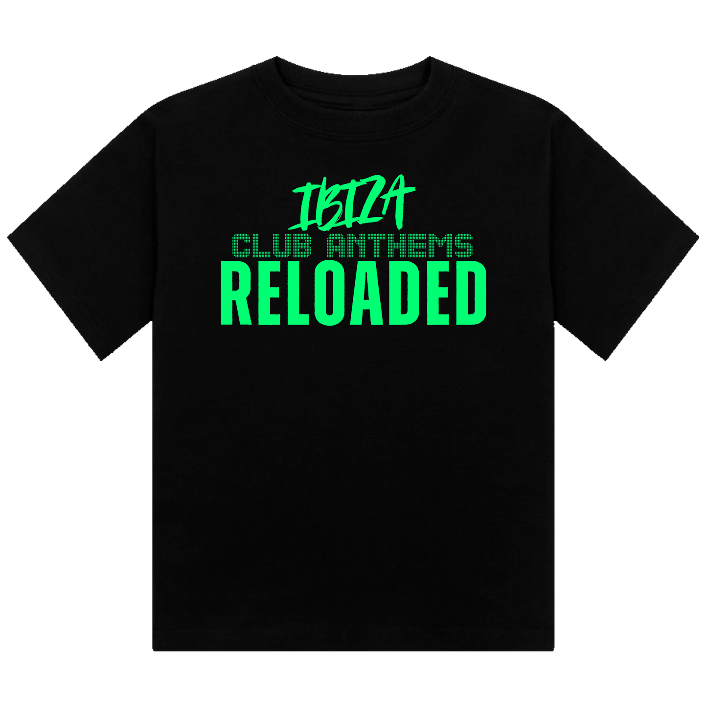 Ibiza Club Anthems UV Reactive Cropped Tshirt