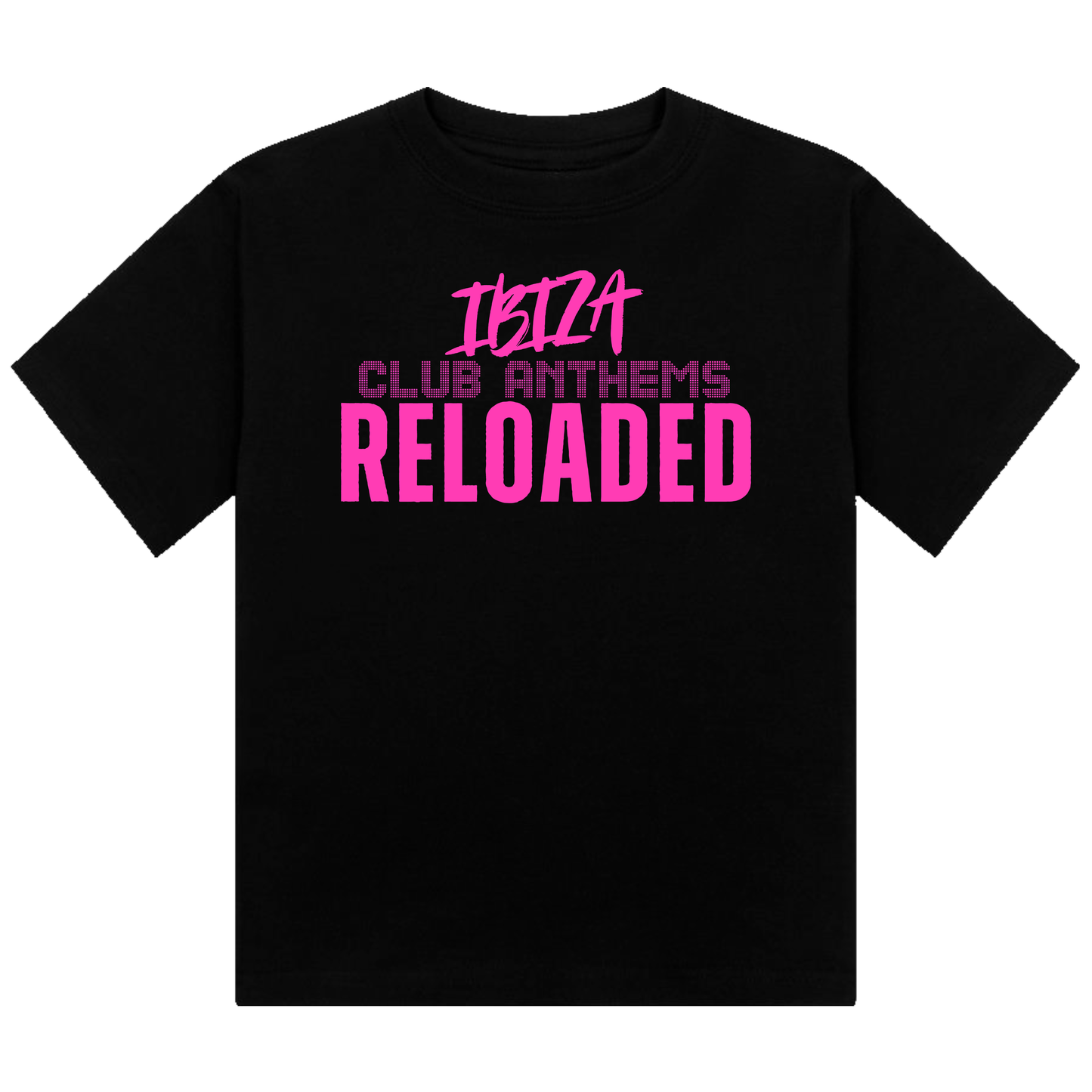 Ibiza Club Anthems UV Reactive Cropped Tshirt