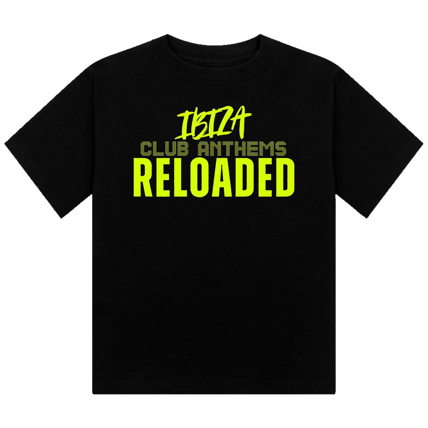 Ibiza Club Anthems UV Reactive Cropped Tshirt