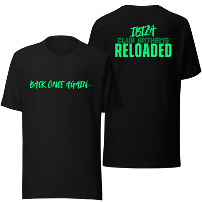 Ibiza Club Anthems Neon UV Reactive Renegade Front and Back Print Classic Short Sleeved Tshirt