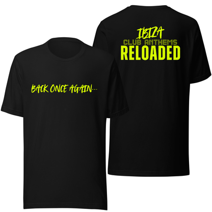 Ibiza Club Anthems Neon UV Reactive Renegade Front and Back Print Classic Short Sleeved Tshirt