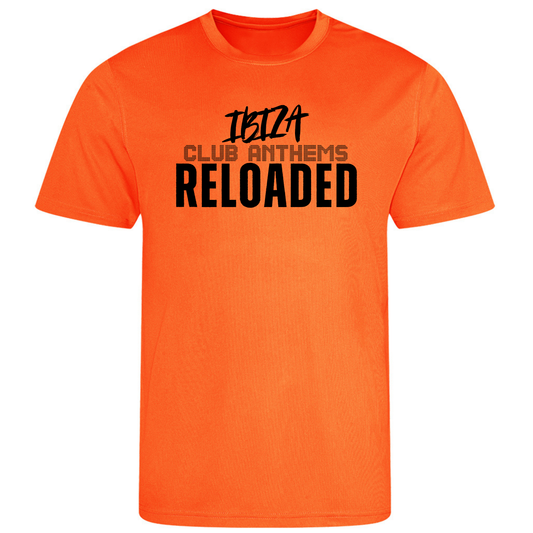 Ibiza Club Anthems Neon UV Reactive Performance Short Sleeved Tshirt