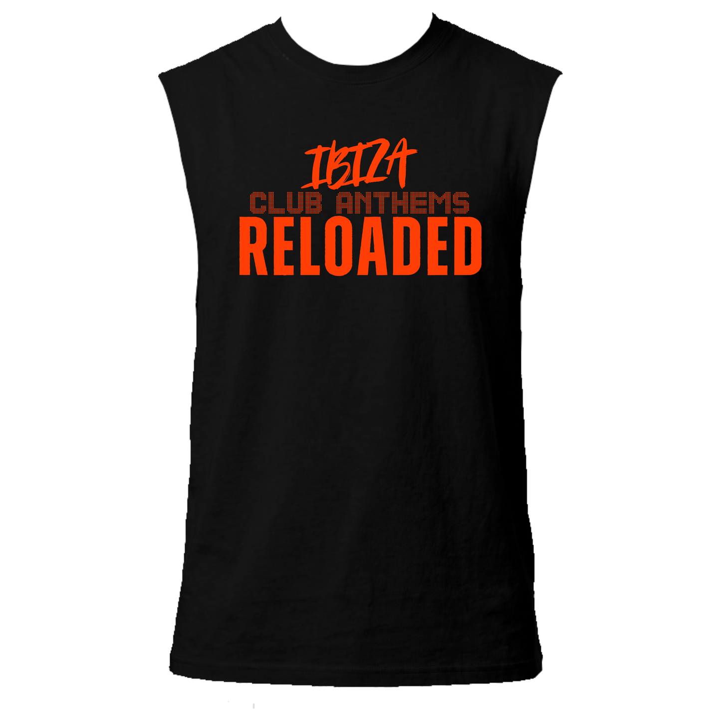Ibiza Club Anthems UV Reactive Sleeveless Tshirt