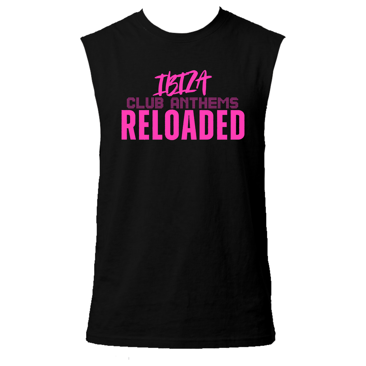 Ibiza Club Anthems UV Reactive Sleeveless Tshirt
