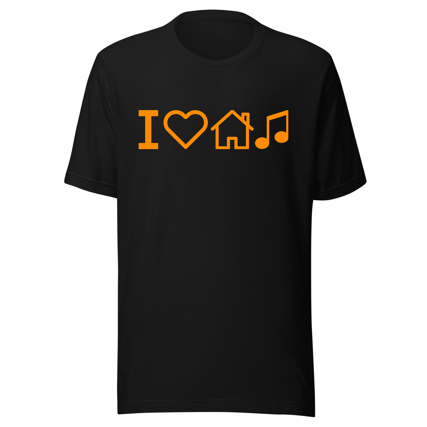 I Love House Music UV Reactive Classic Short Sleeved Tshirt