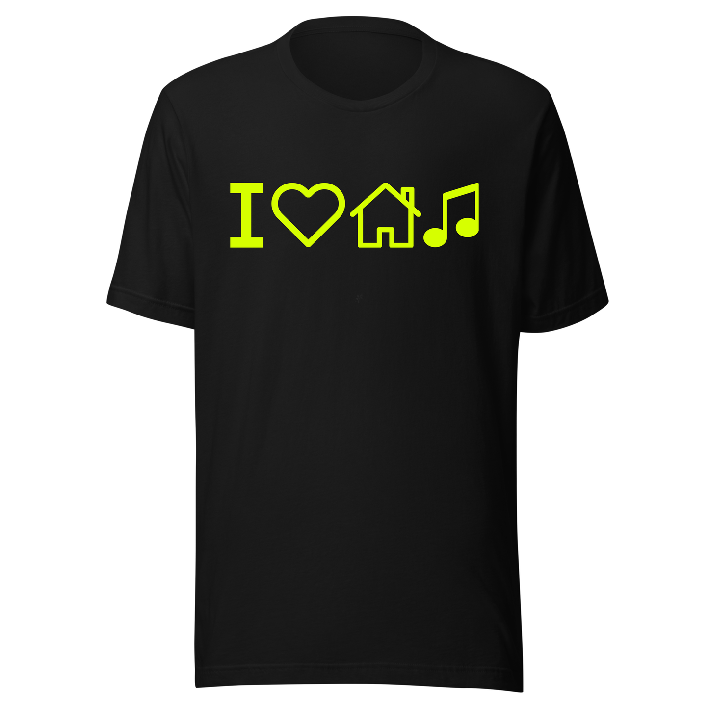 I Love House Music UV Reactive Classic Short Sleeved Tshirt