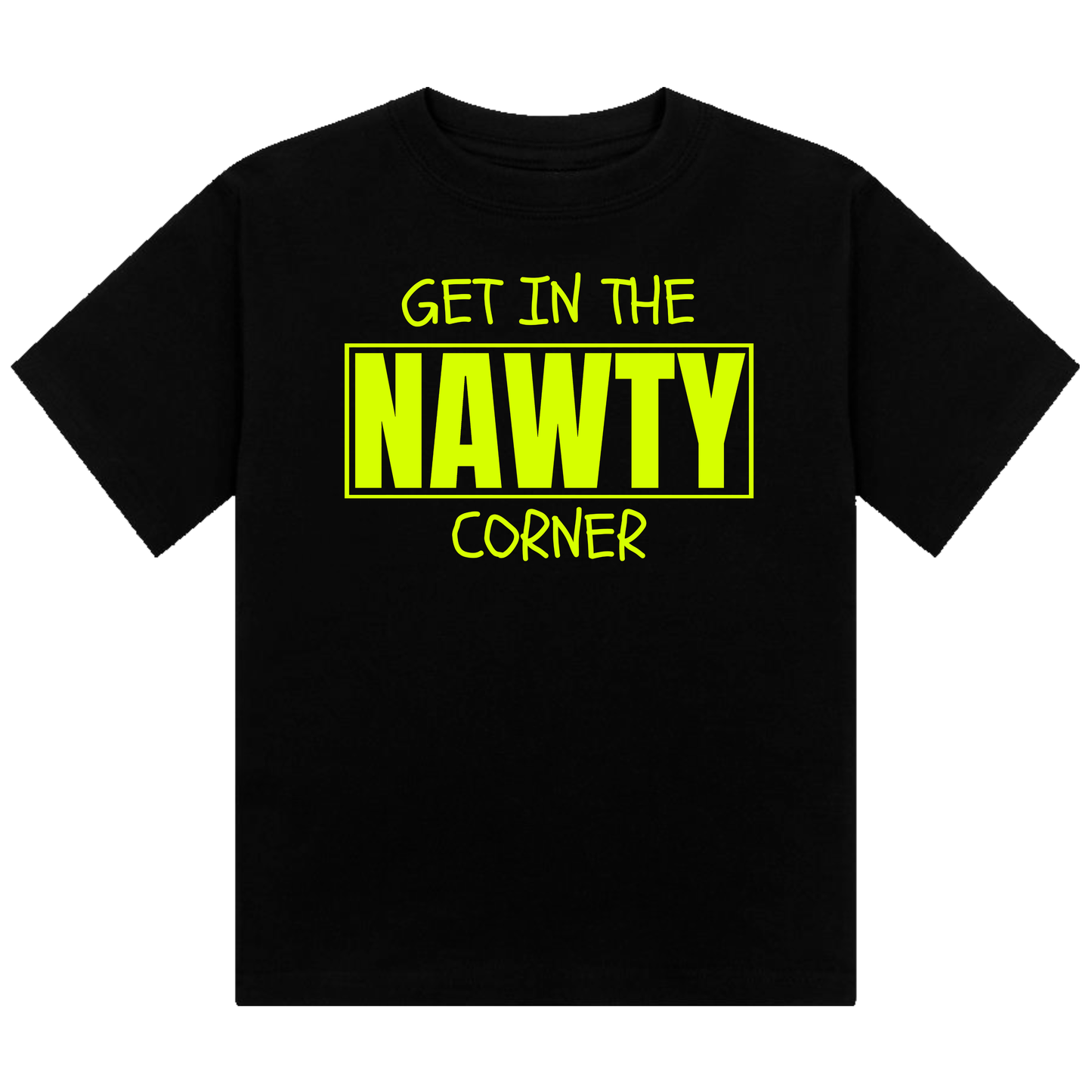 Get in the Nawty Corner Neon UV Reactive Cropped Tshirt