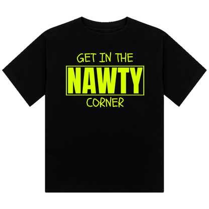 Get in the Nawty Corner Neon UV Reactive Cropped Tshirt