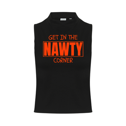 Get in the Nawty Corner Neon UV Reactive Sleeveless Crop