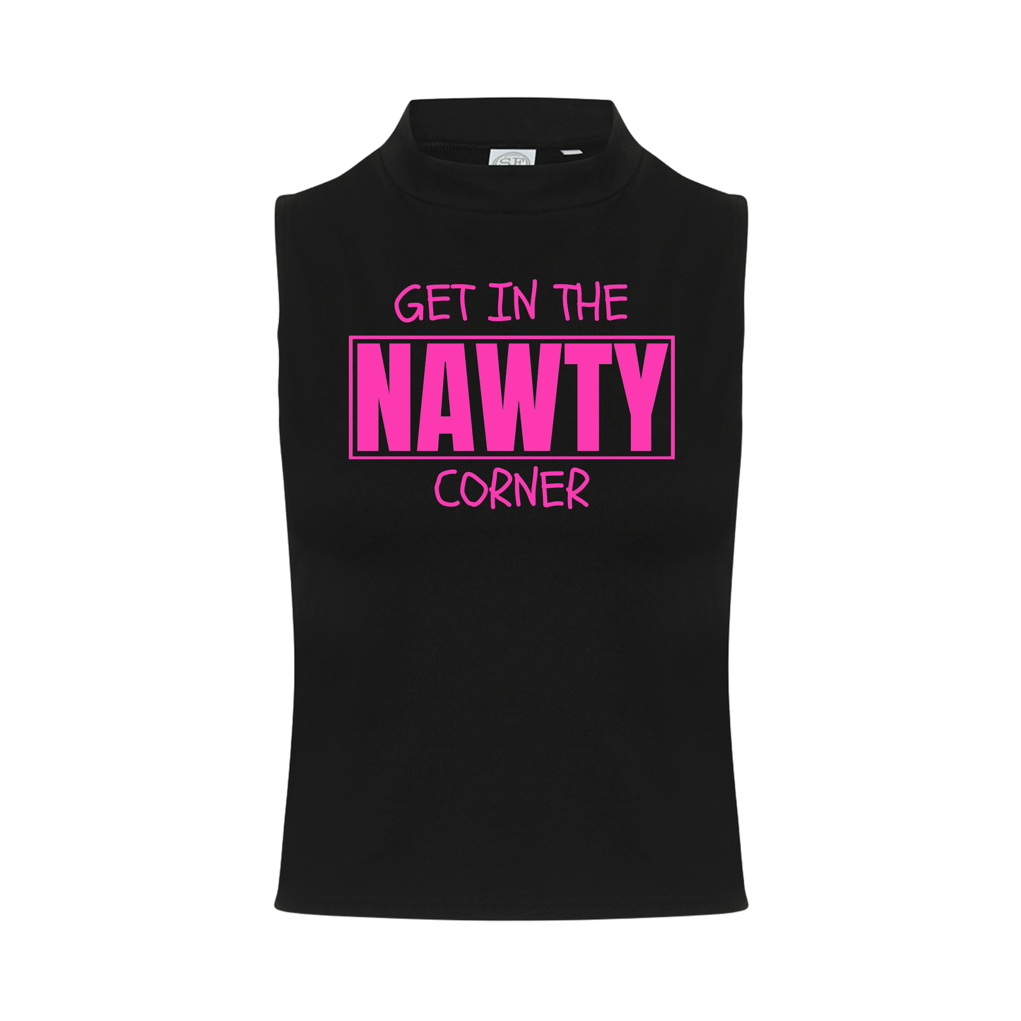 Get in the Nawty Corner Neon UV Reactive Sleeveless Crop