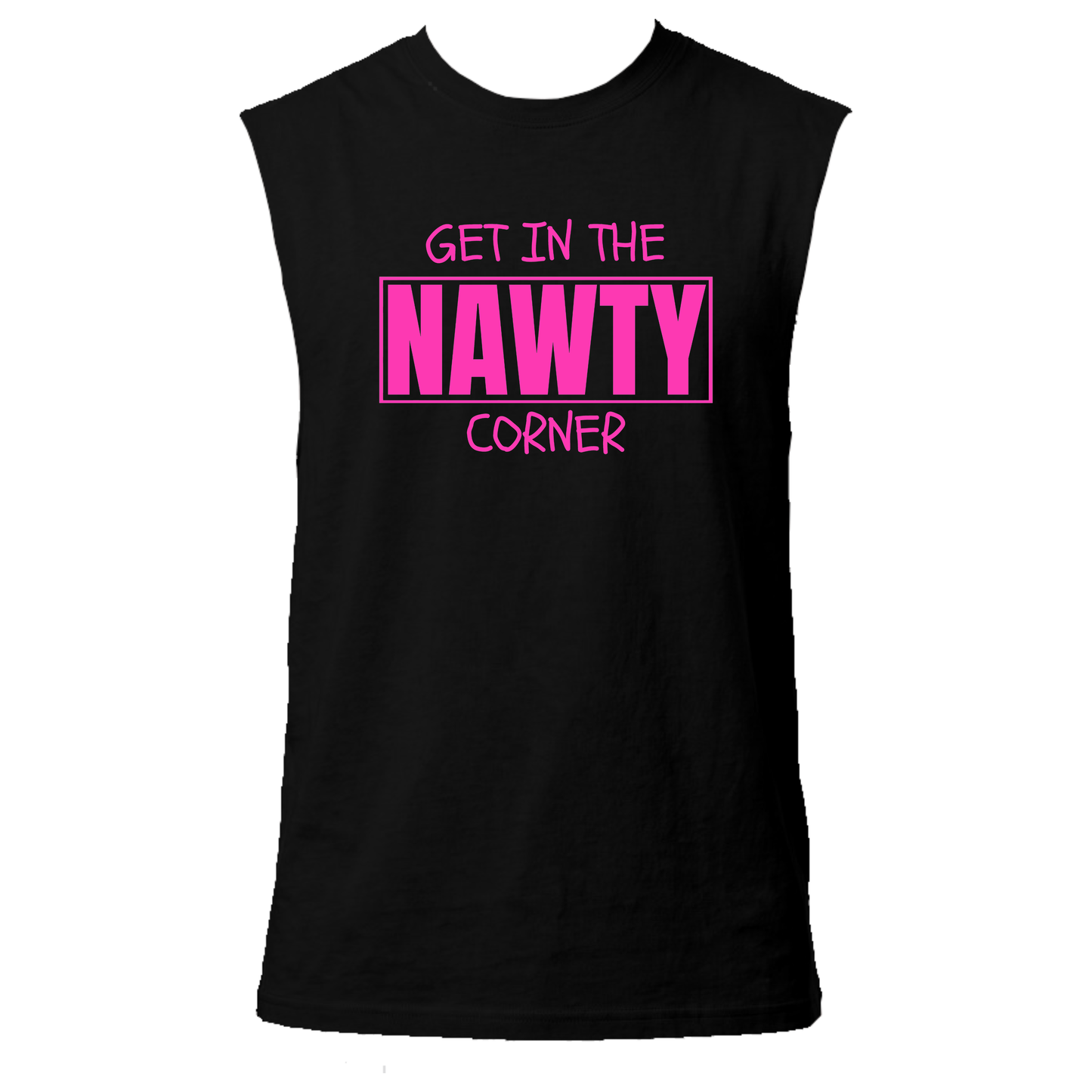 Get in the Nawty Corner Neon UV Reactive Sleeveless Tshirt