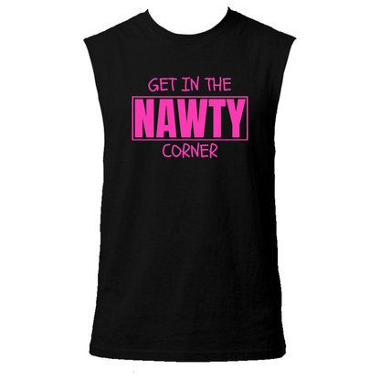Get in the Nawty Corner Neon UV Reactive Sleeveless Tshirt