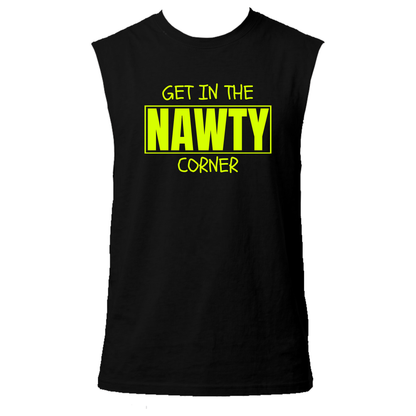 Get in the Nawty Corner Neon UV Reactive Sleeveless Tshirt