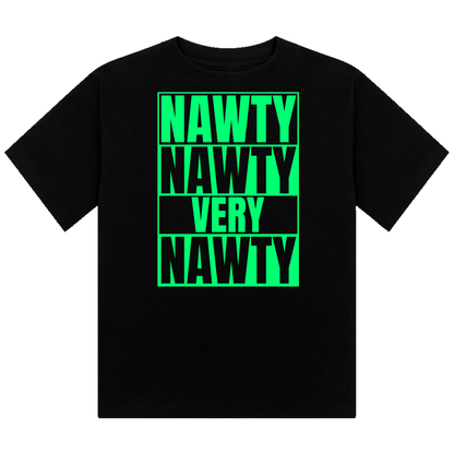Nawty Nawty Very Nawty Neon UV Reactive Cropped Tshirt