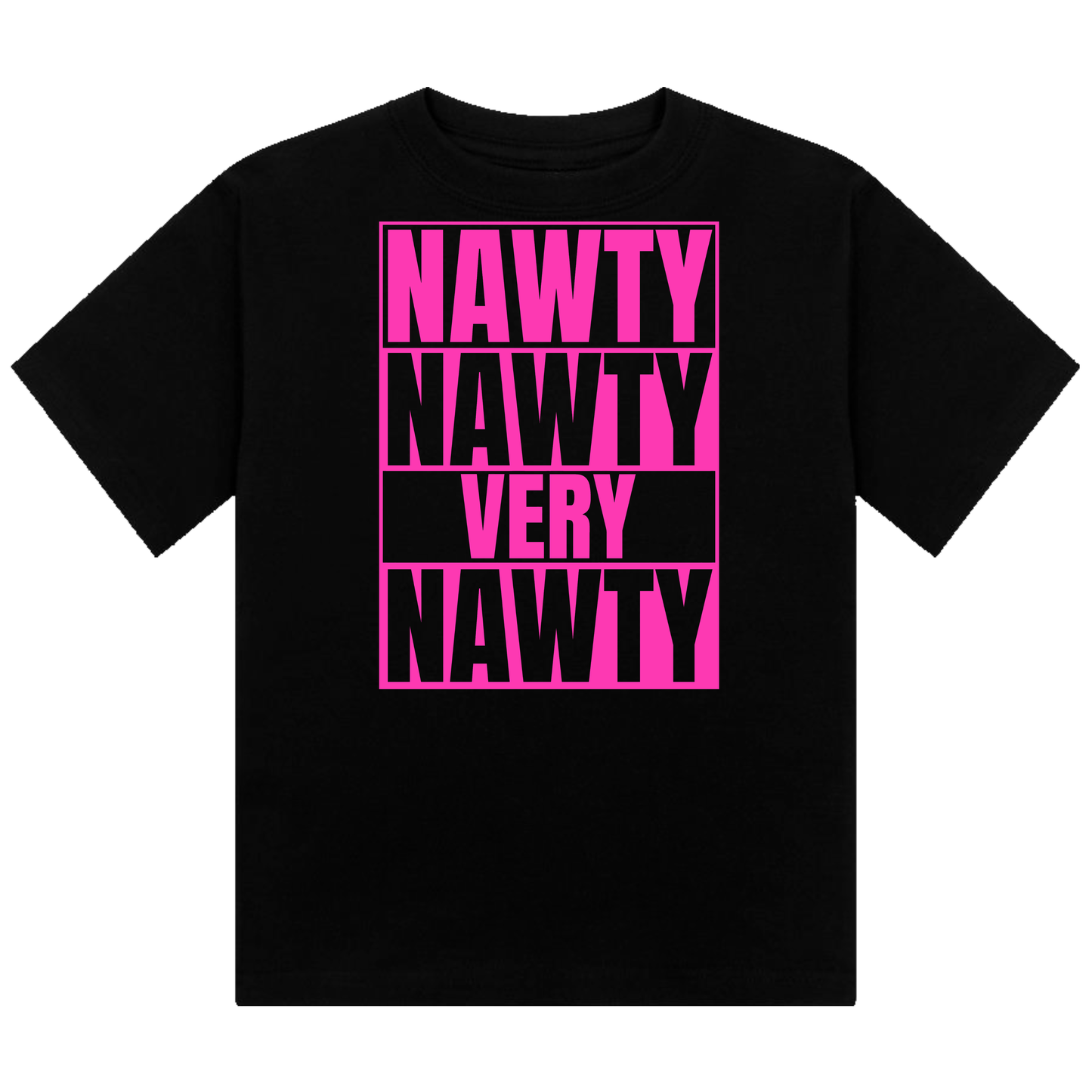 Nawty Nawty Very Nawty Neon UV Reactive Cropped Tshirt