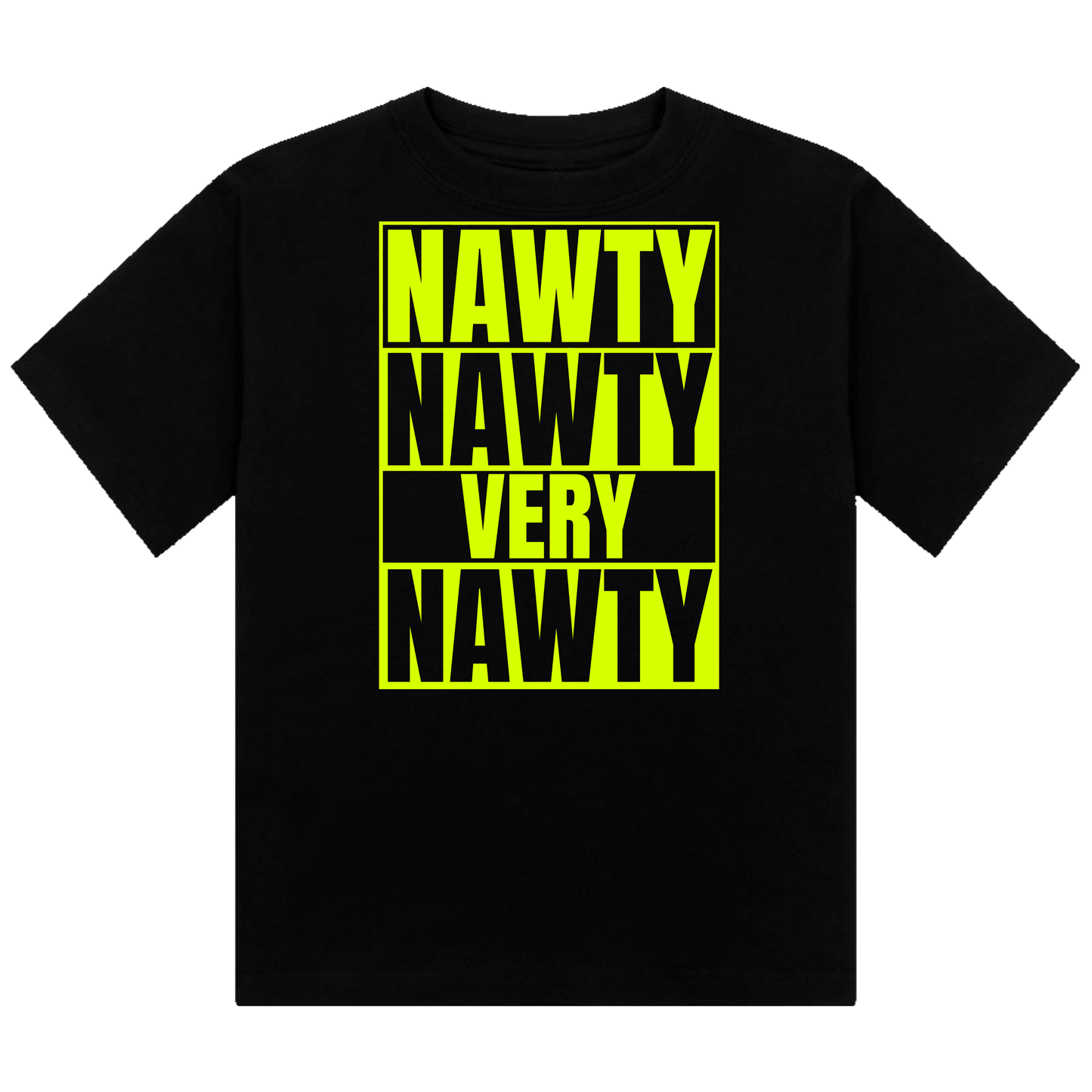 Nawty Nawty Very Nawty Neon UV Reactive Cropped Tshirt