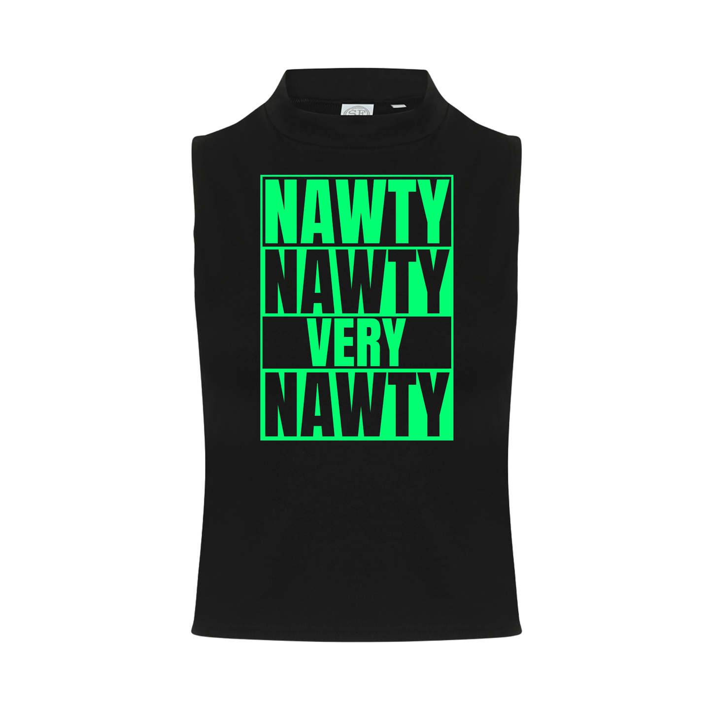 Nawty Nawty Very Nawty Neon UV Reactive Sleeveless Crop