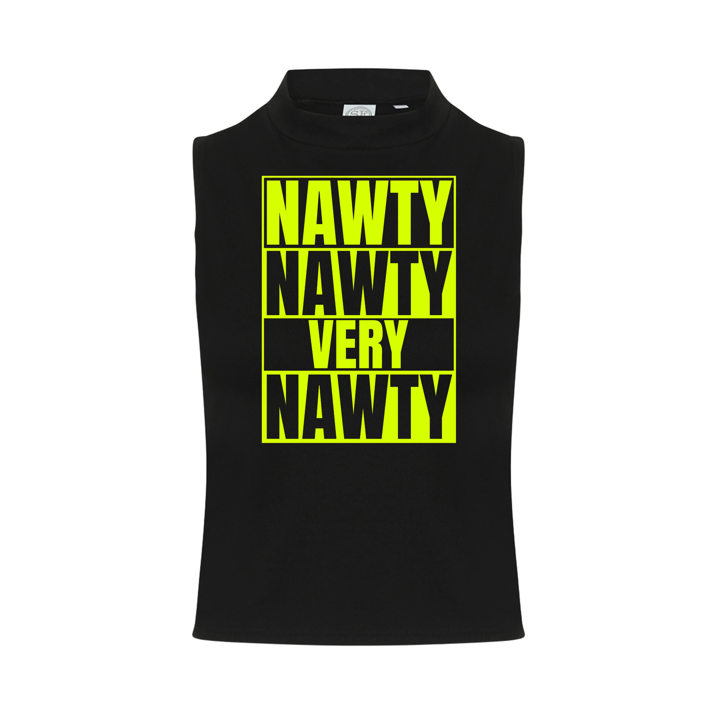 Nawty Nawty Very Nawty Neon UV Reactive Sleeveless Crop