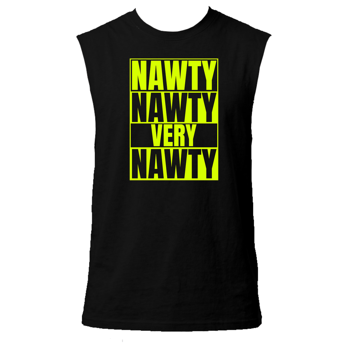 Nawty Nawty Very Nawty Neon UV Reactive Sleeveless Tshirt