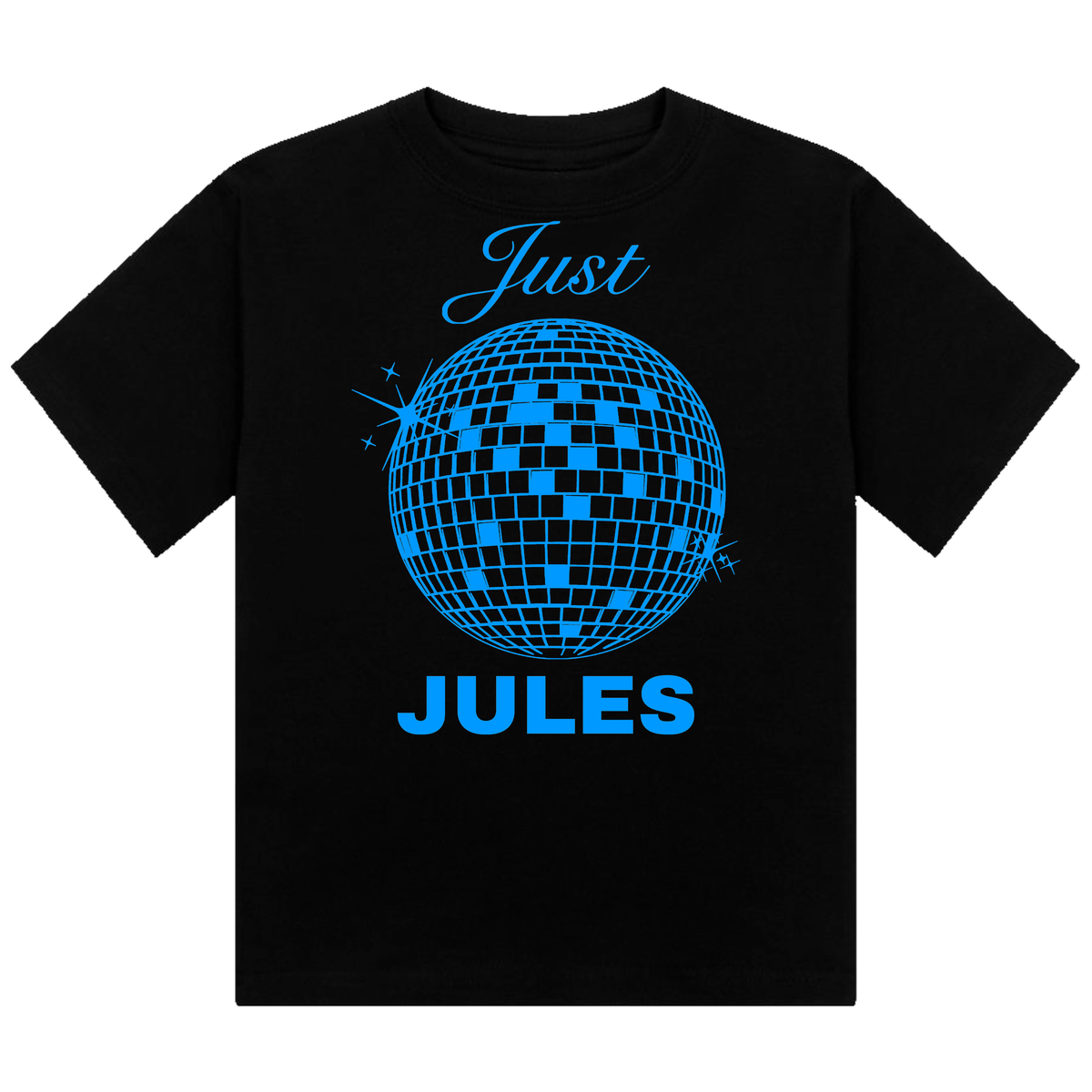 Just Jules Disco Ball Neon UV Reactive Cropped Tshirt