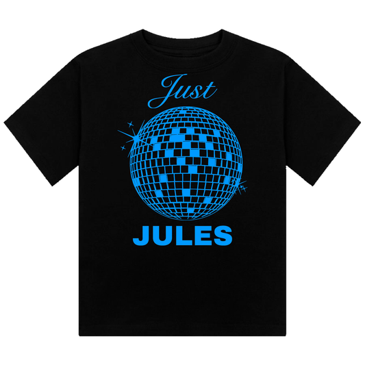 Just Jules Disco Ball Neon UV Reactive Cropped Tshirt