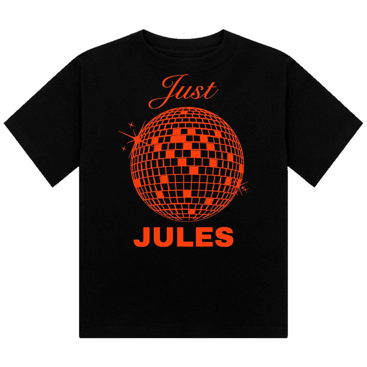 Just Jules Disco Ball Neon UV Reactive Cropped Tshirt