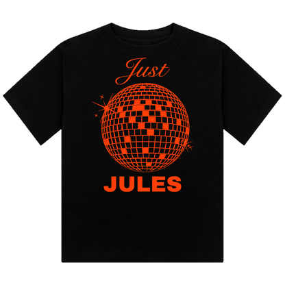 Just Jules Disco Ball Neon UV Reactive Cropped Tshirt