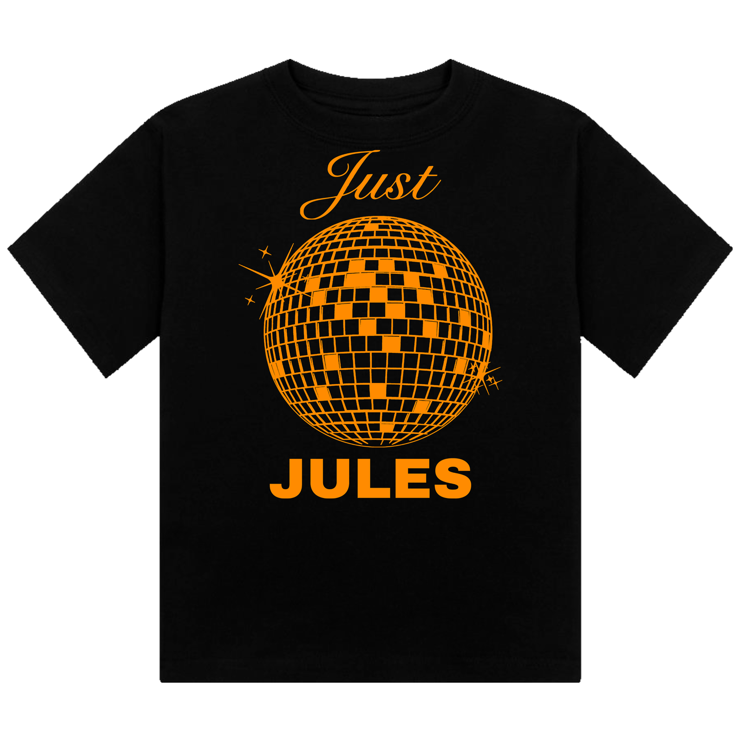 Just Jules Disco Ball Neon UV Reactive Cropped Tshirt