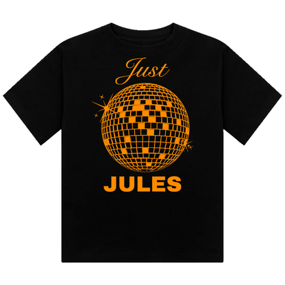 Just Jules Disco Ball Neon UV Reactive Cropped Tshirt