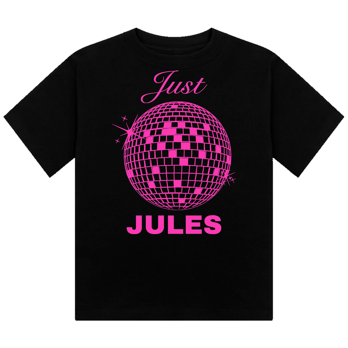 Just Jules Disco Ball Neon UV Reactive Cropped Tshirt