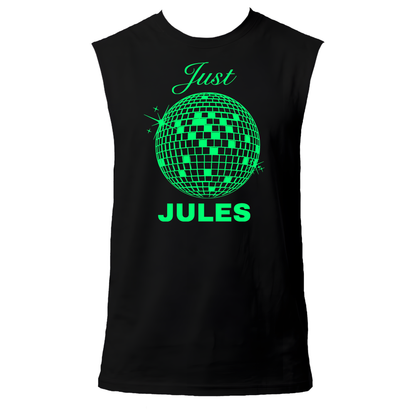 Just Jules Disco Ball Neon UV Reactive Sleeveless Tshirt