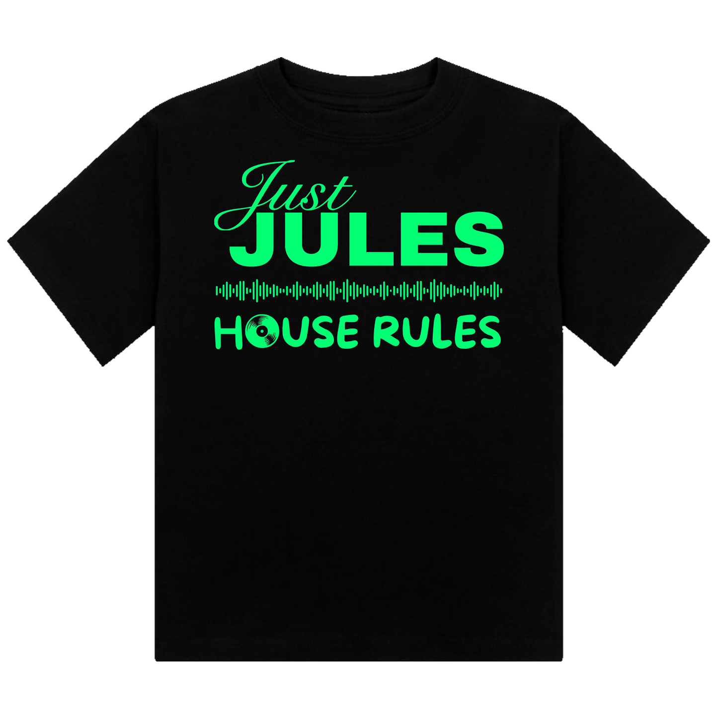 Just Jules House Rules Neon UV Reactive Cropped Tshirt